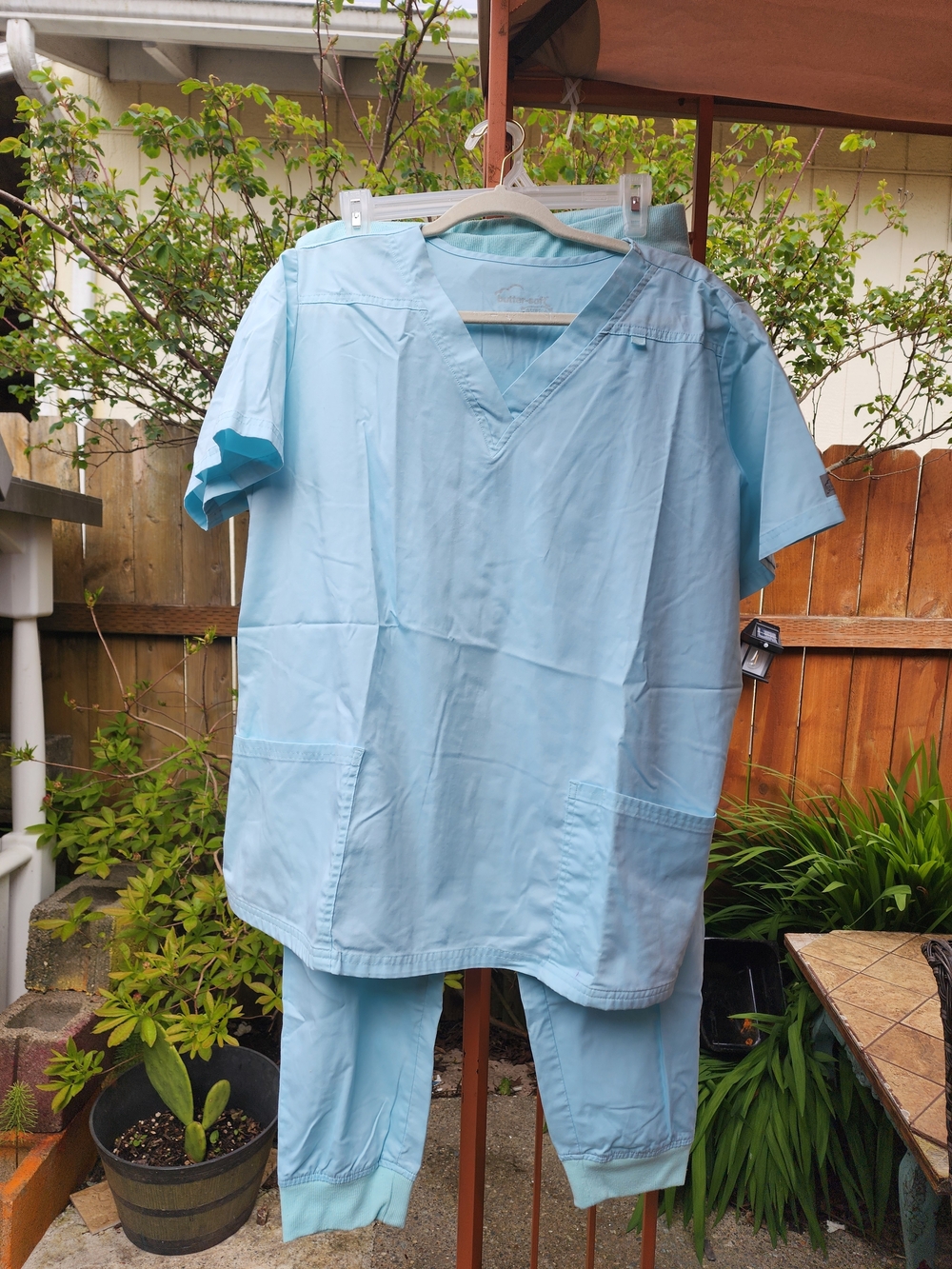 Light Blue Medical Scrub Top - V-Neck Top